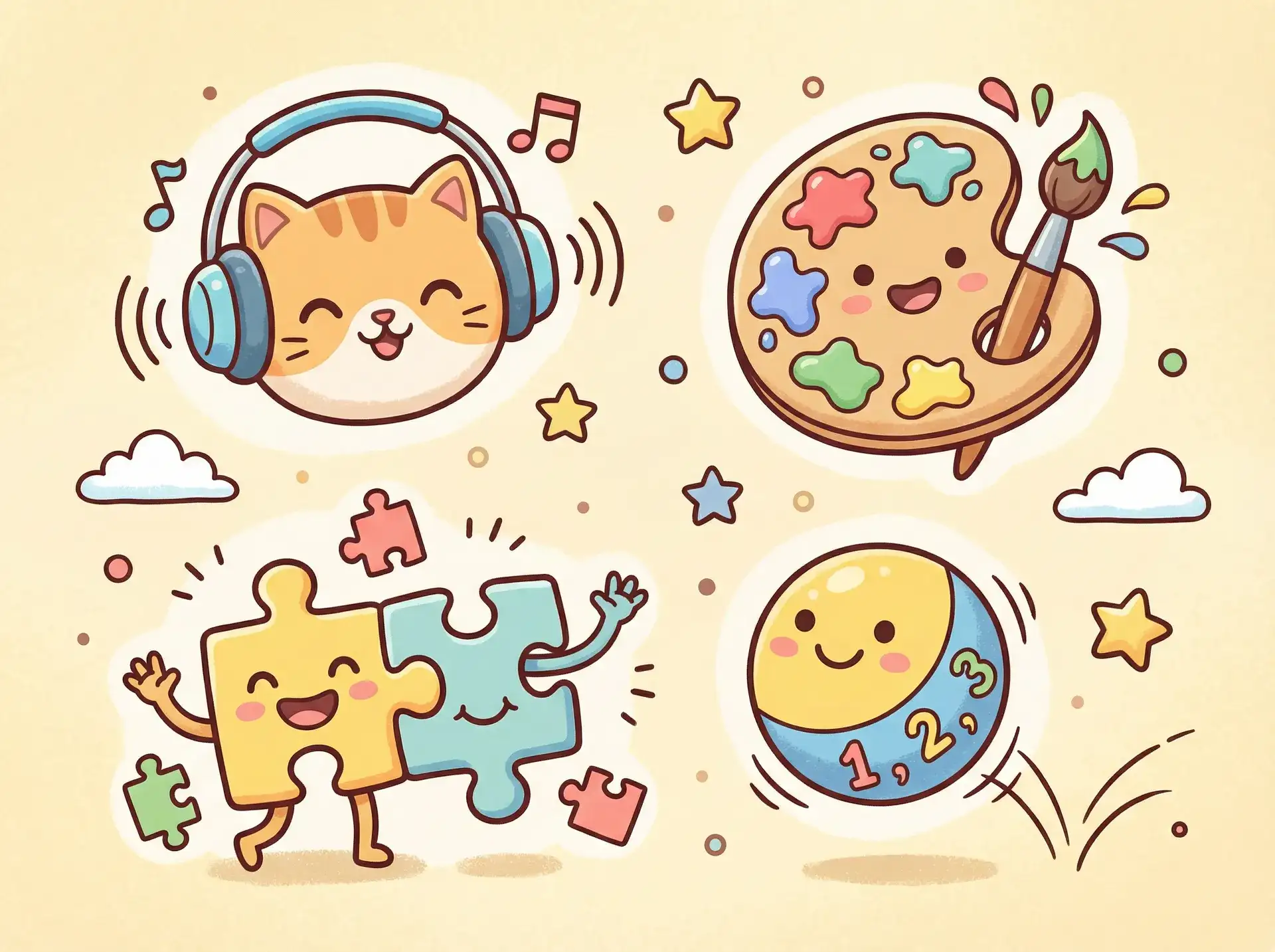 小朋友的手工作品 - 深情触摸电影 益智创作